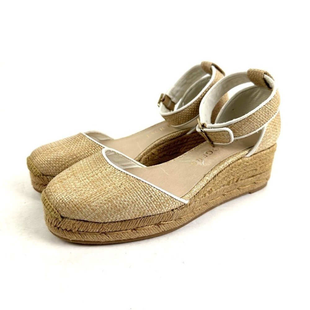 Jack Rogers Tan and White Espadrilles